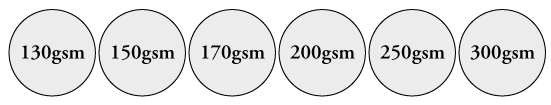 paper weights in gsm