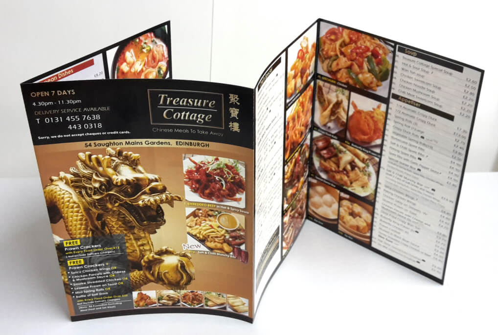 TREASURE COTTAGE TAKEAWAY MENU